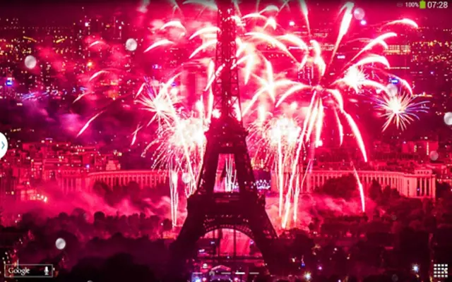 Eiffel Tower Fireworks android App screenshot 0