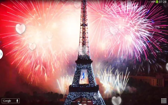 Eiffel Tower Fireworks android App screenshot 1